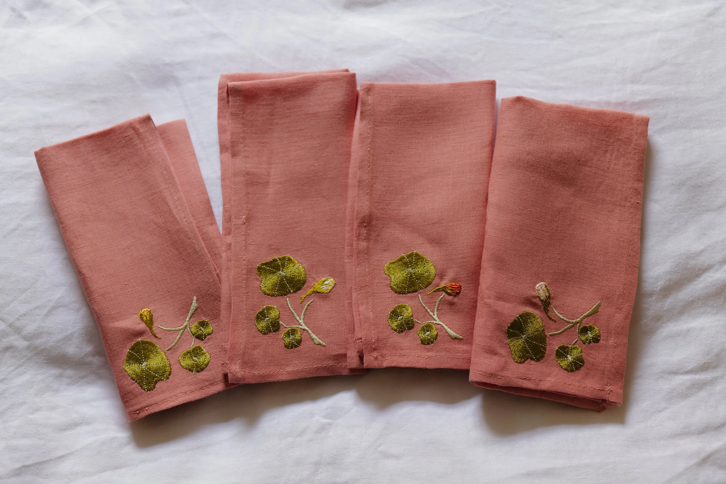 Marigold Embroidered Table Runner — Lora Avedian